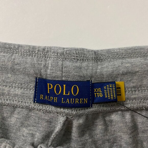 Polo Ralph Lauren Shorts Mens XXL Gray Sweat Athletic Zip Pocket Terry Drawsting - Picture 9 of 14